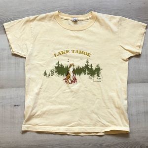 Lake Tahoe yellow baby tee